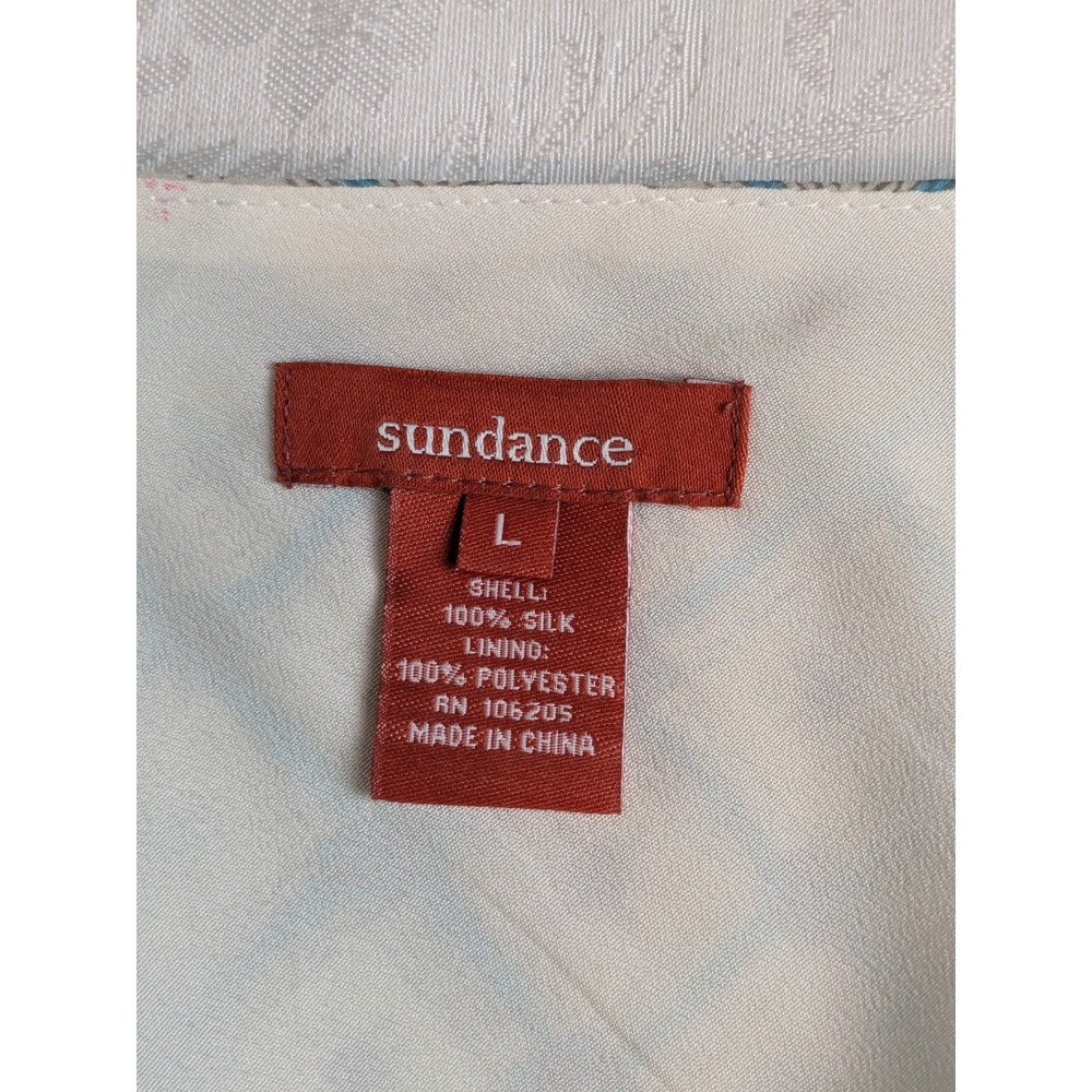 Sundance 100% Silk Sleeveless Handkerchief Hem Maxi Dress Size L - Picture 8 of 12